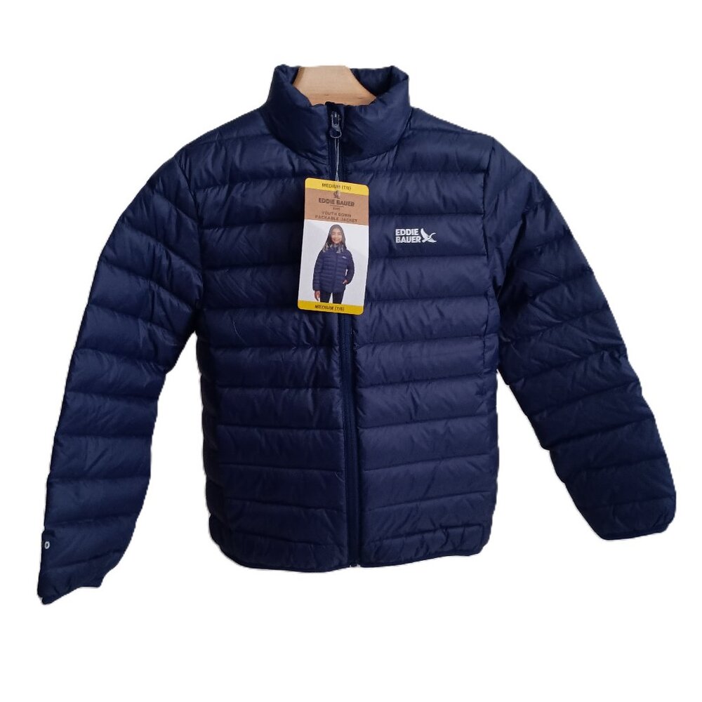 Eddie Bauer Youth Packable Down Jacket Youth 7/8 NWT - Picture 1 of 16